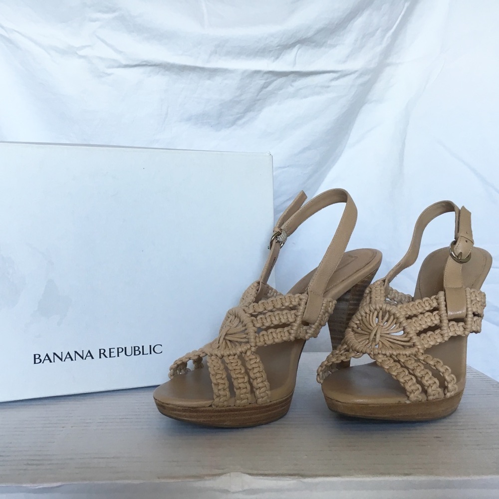 Banana Republic Woven Macrame Heels